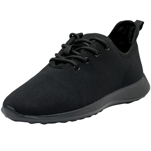 All black discount tennis shoes mens